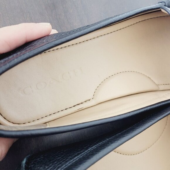 Coach Marley Driver Women's Size 8B Black Leather Loafers Slip on 10CT - Picture 7 of 10